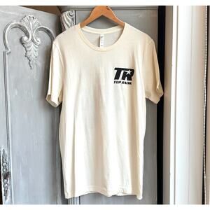 Top Rank Boxing Graphic T Shirt Cream Black Short Sleeve Men’s L